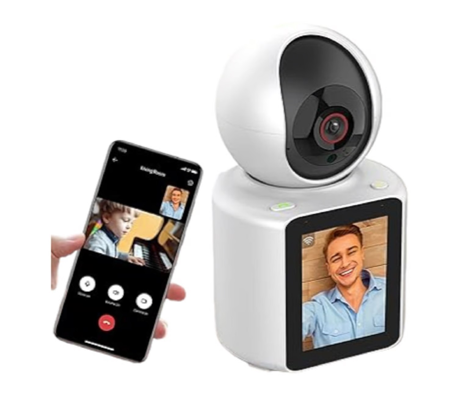 Cámara Seisa IPC-C30 Ip Visor Videollamada Full Hd Seguridad Niños Abuelos Color Blanco