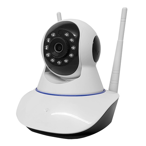 Cámara De Seguridad 360º 3 Antenas 1080p Wifi Inteligente Color Blanco