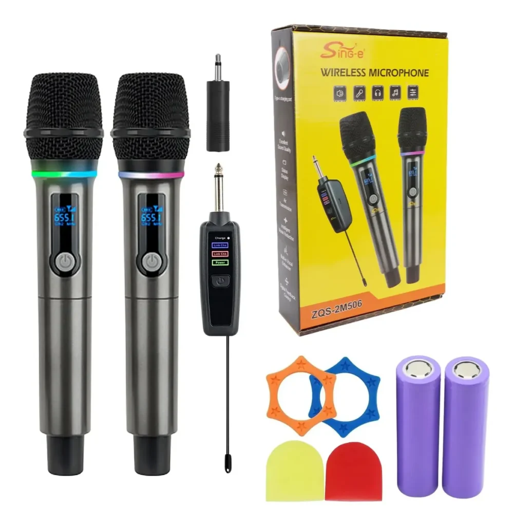Micrófono Dual Inalámbrico De Mano Para Karaoke 1